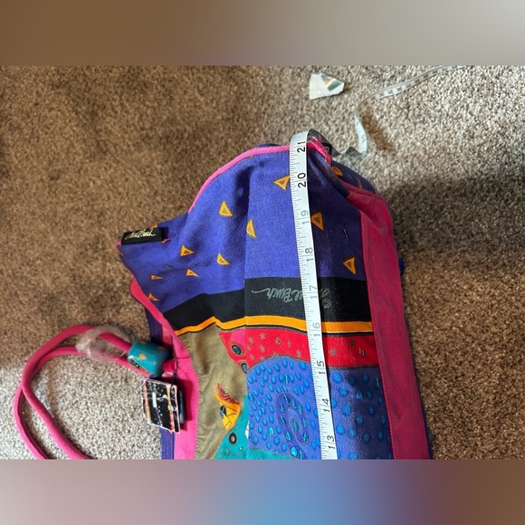 Laurel Burch unique Colorful Cat Design large weekender Tote Bag - Picture 15 of 15